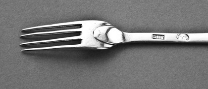 Rare Cape Silver Konfyt Fork - Daniel Heinrich Schmidt, 